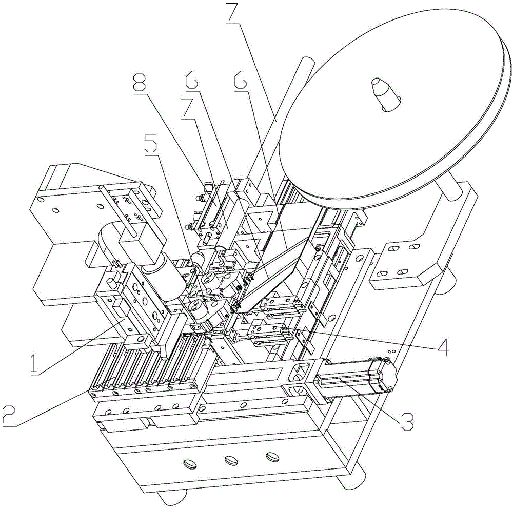 Automatic terminal crimping machine of RF antenna