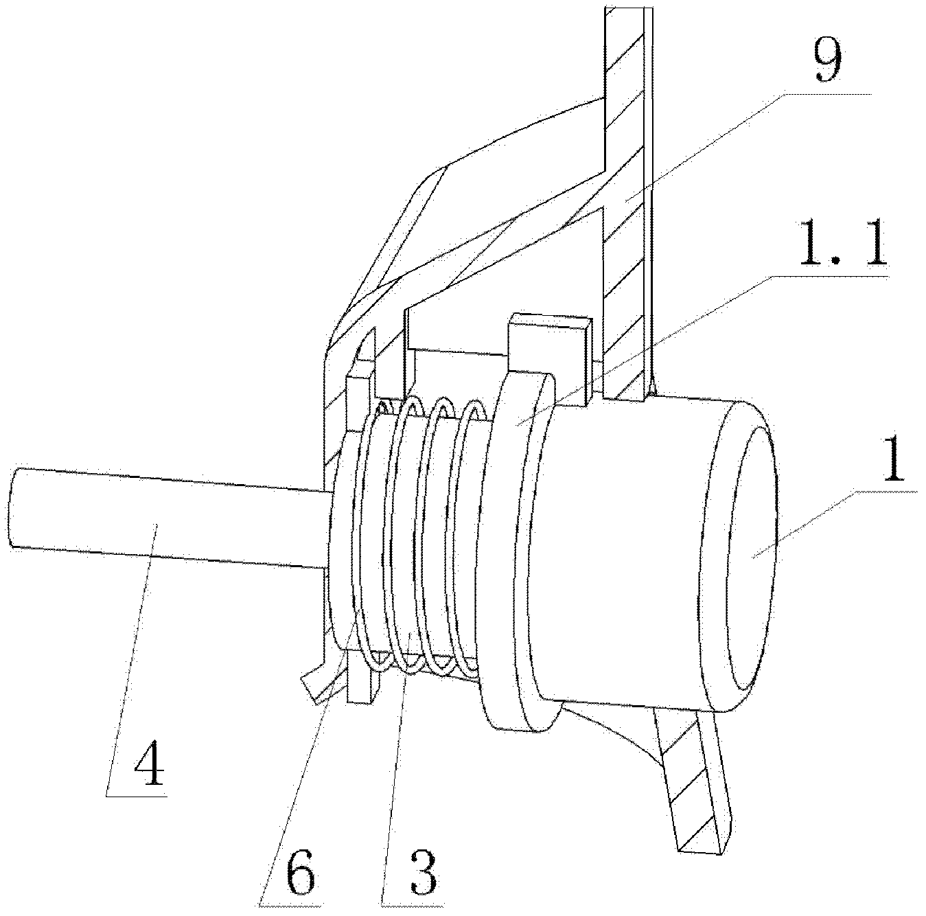 Transmission device capable of converting straight line movement into rotating movement