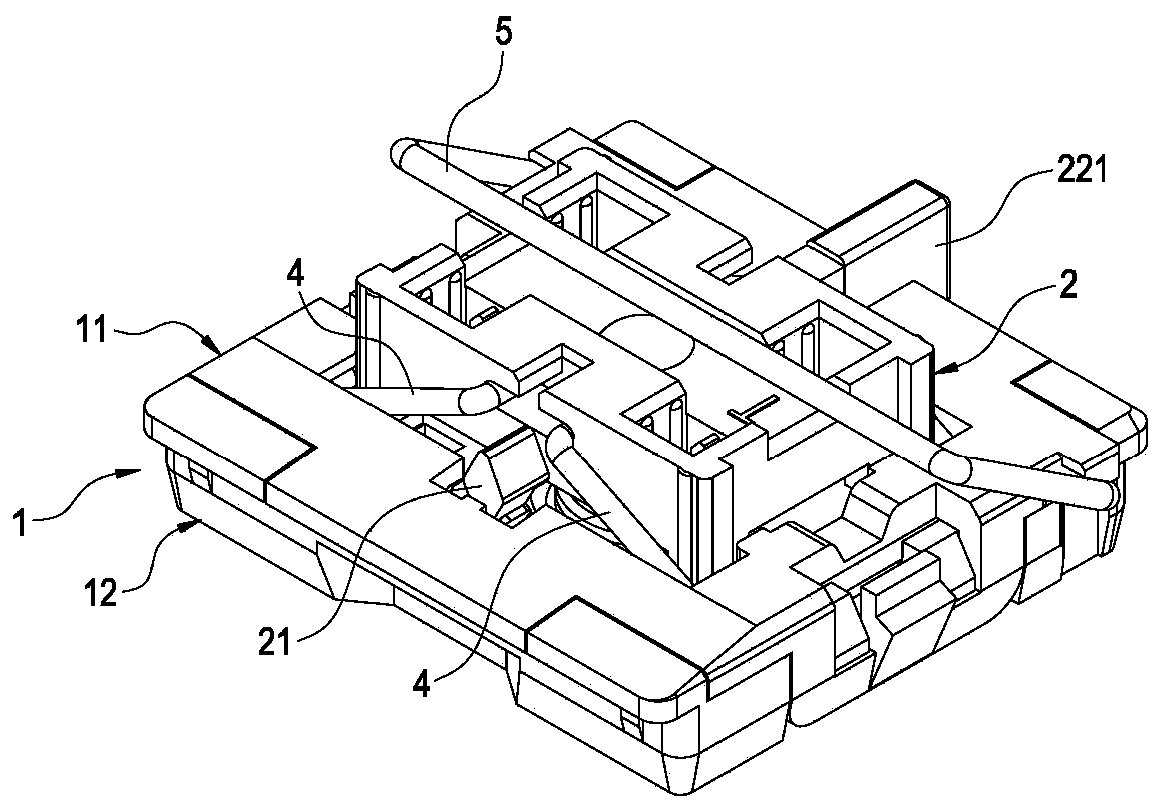 Button structure capable of generating feeling of section