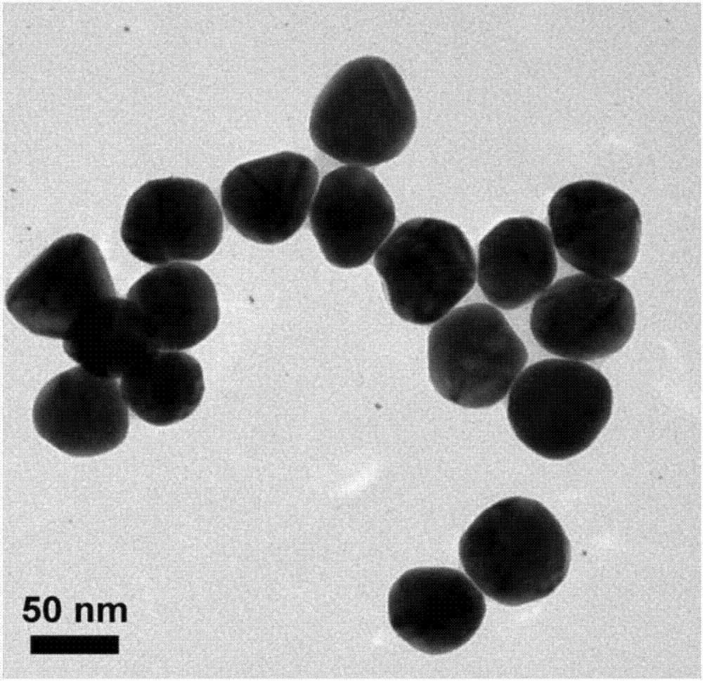 Gold/silver/polymer/silver nanoplate core-shell material and preparation method thereof