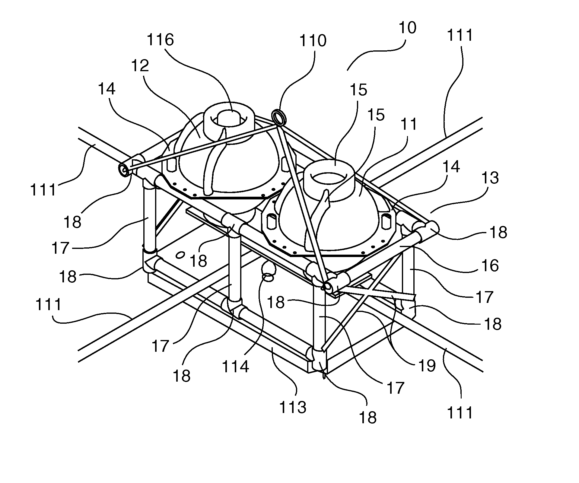 Geophysical measurement device for natural soil resource exploration in aquatic environment