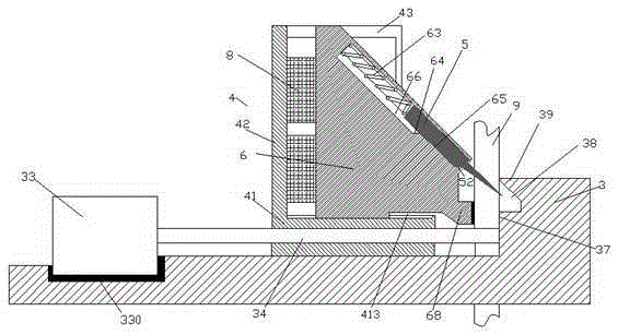 Branch shearing device which can stably run and used for cuttage