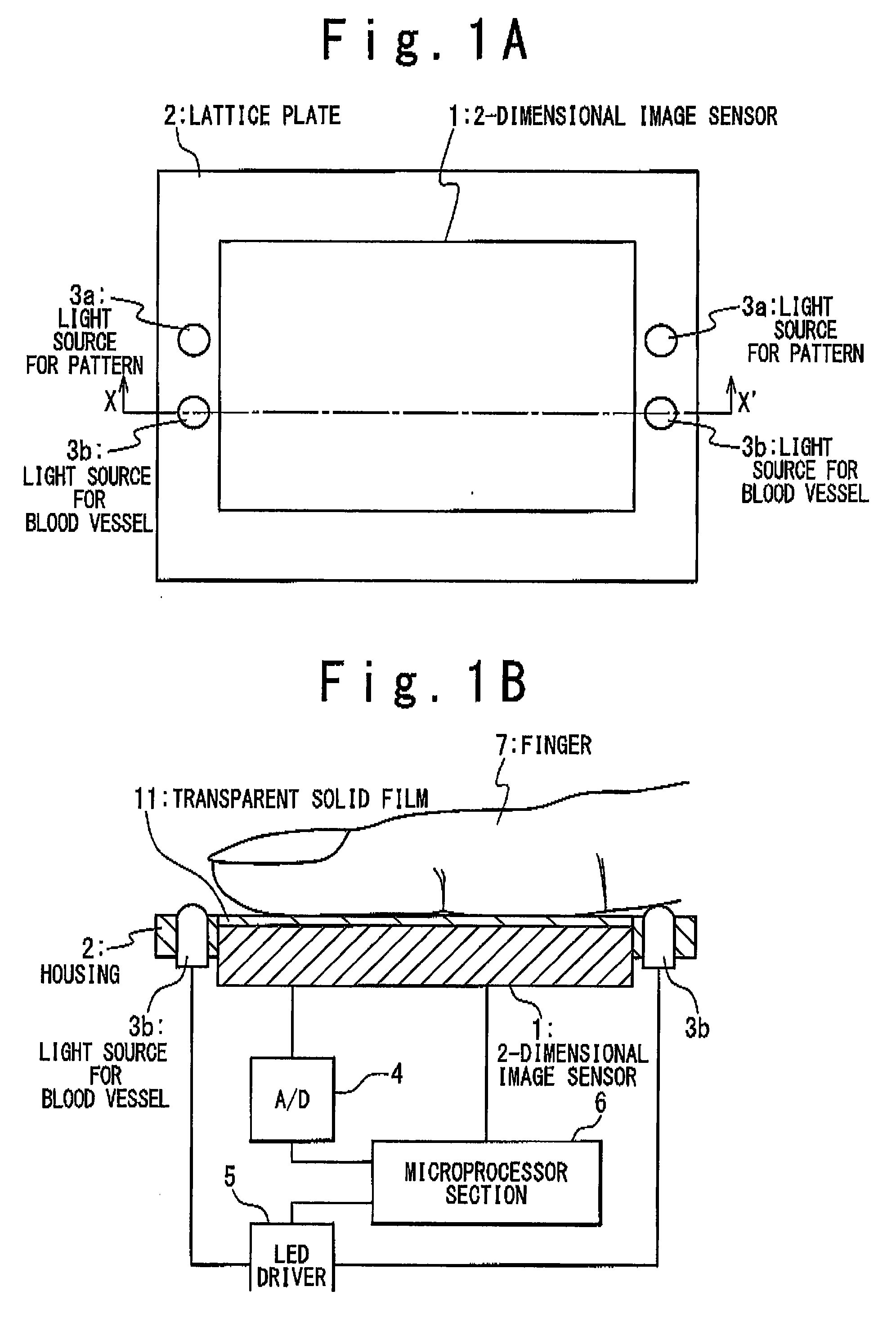 Image reading apparatus for feature image of live body