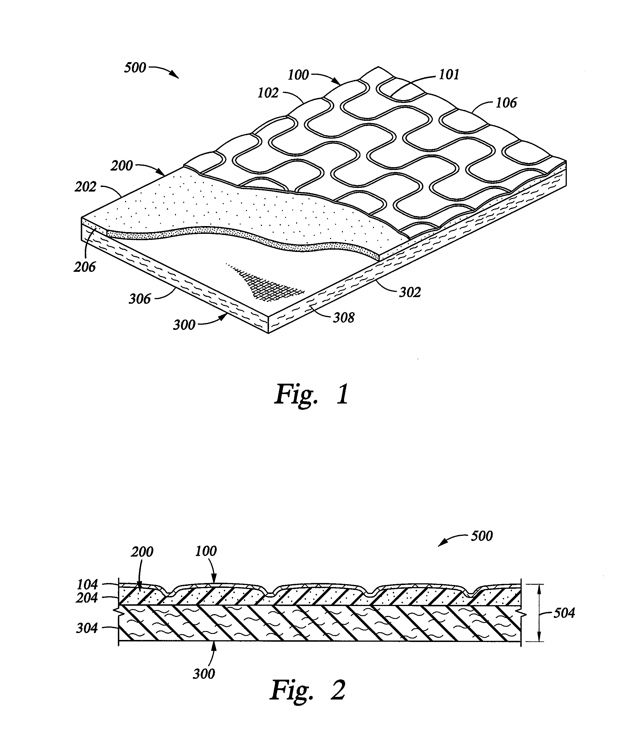 Composite carpet cushion and process