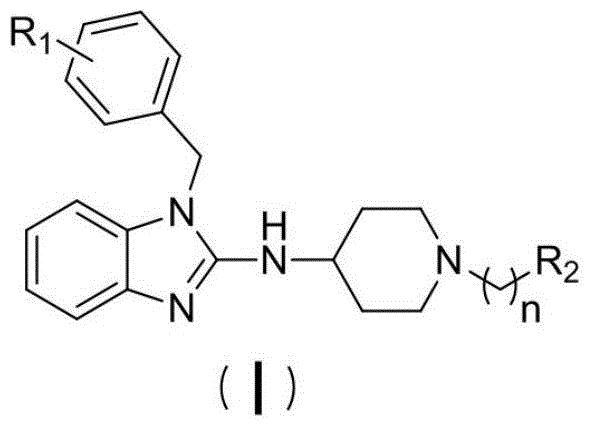 A kind of small molecule fluorescent probe of benzimidazole herg potassium ion channel and its preparation method and application