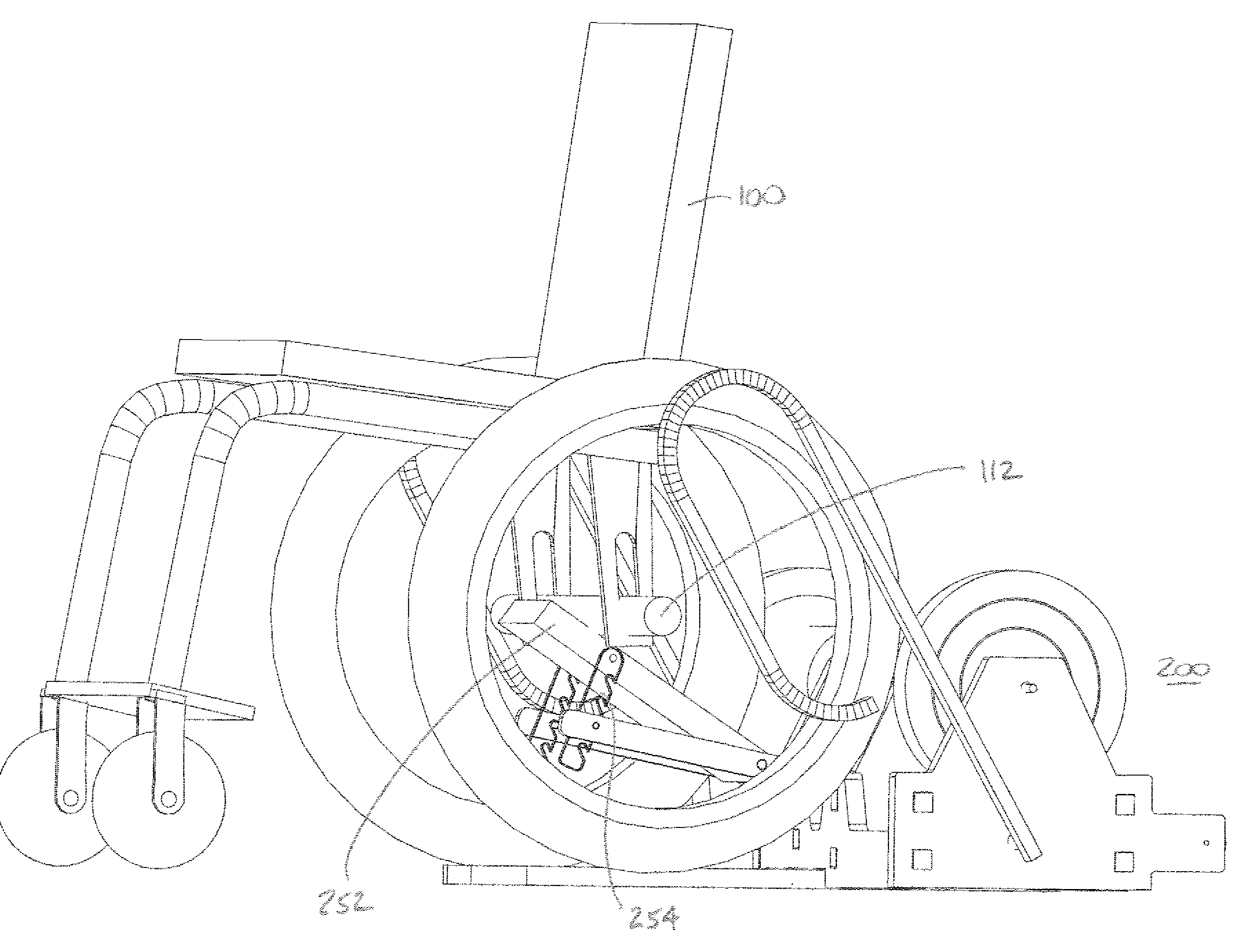 Apparatus and method for wheelchair aerobic stationary exercise