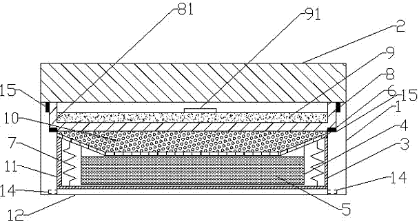 Liquid pressed powder box facilitating powder core replacement