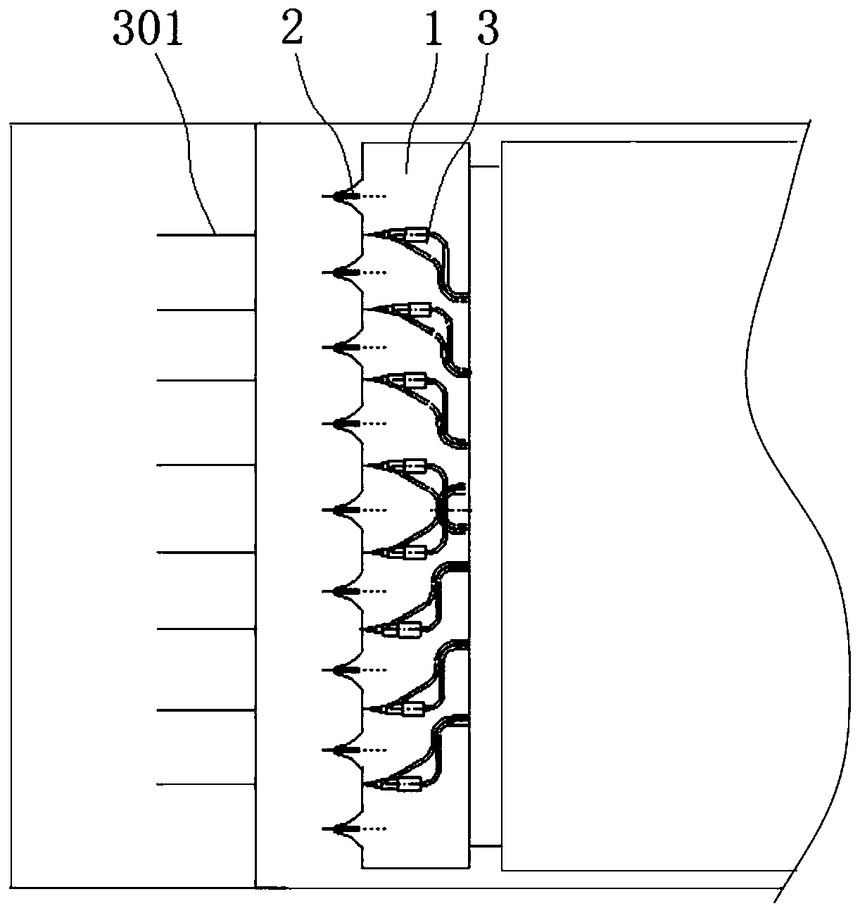 Shield tunneling machine and water jet combined hob rock breaking mechanism thereof