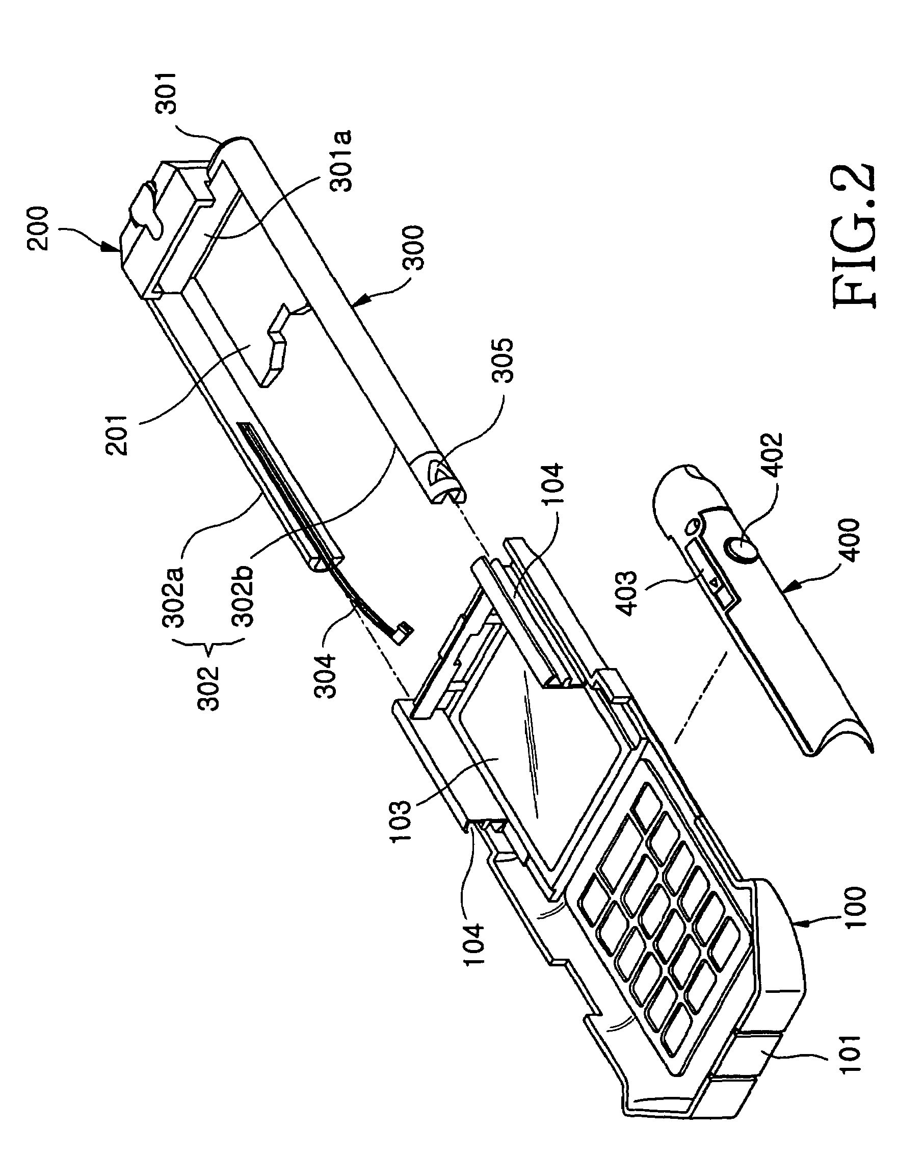 Mobile communication device with slide portion