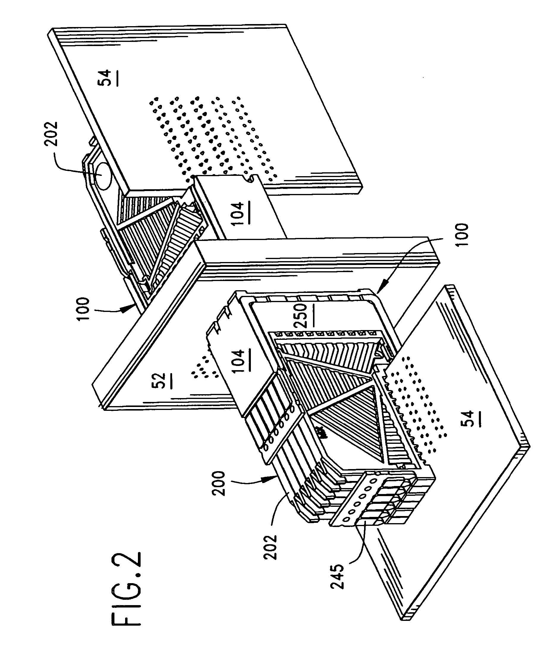 High-density, robust connector for stacking applications