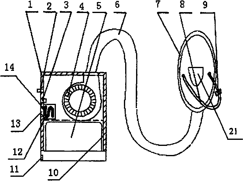 Portable high-altitude breathing oxygen enhancing apparatus, and its application