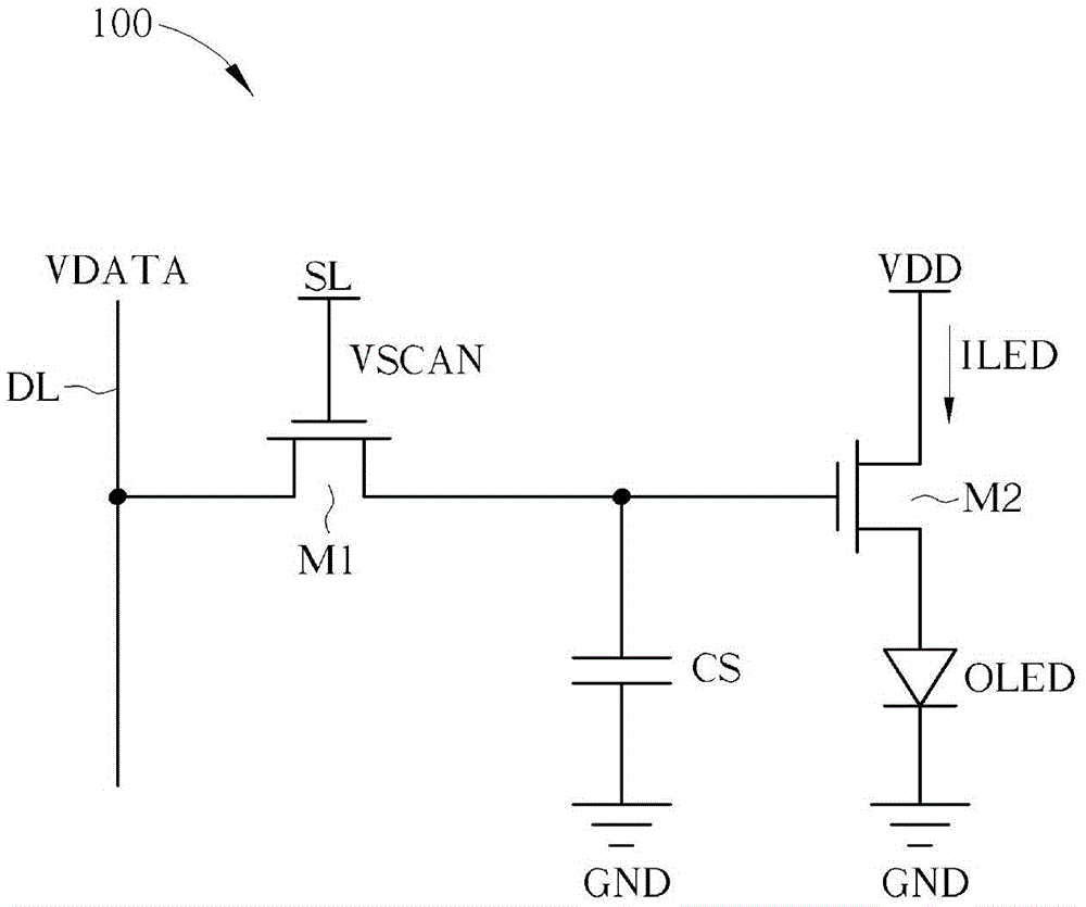 Driving circuit of organic light-emitting element and operating method thereof