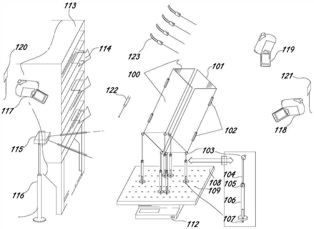 Test device for fire and combustion characteristics of building wall insulation panels with adjustable and complex configurations