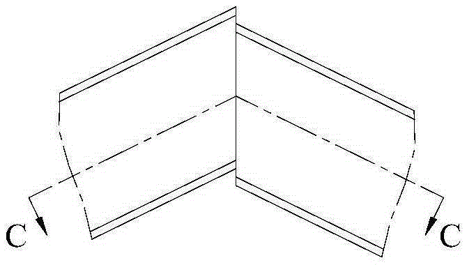 Butt joint structure of hopper plate and plate seam and hopper applying the butt joint structure