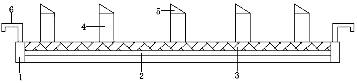 Flexible rubber bag breaking device