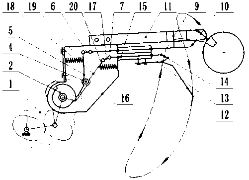 Transplanting mechanism for forming holes in rice pot seedling film