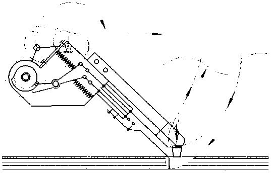 Transplanting mechanism for forming holes in rice pot seedling film