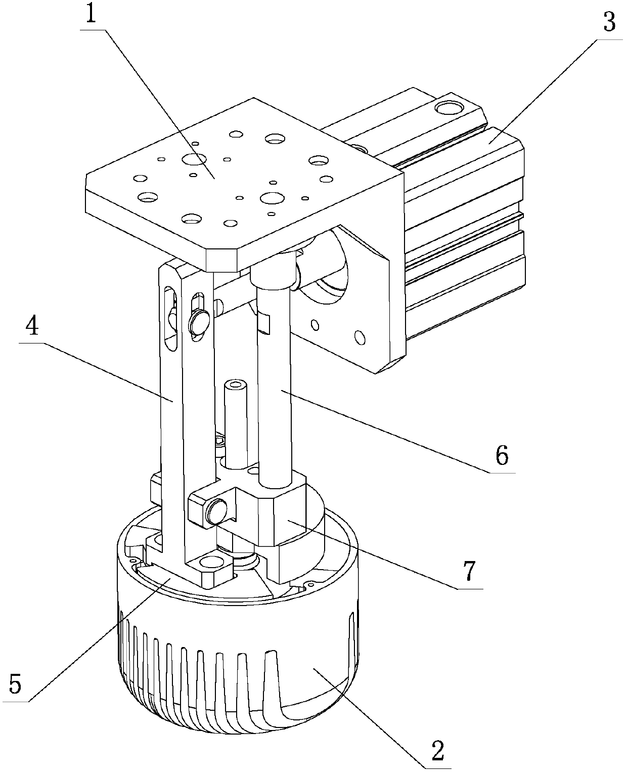 Grinding clamp for lamp cooling fin