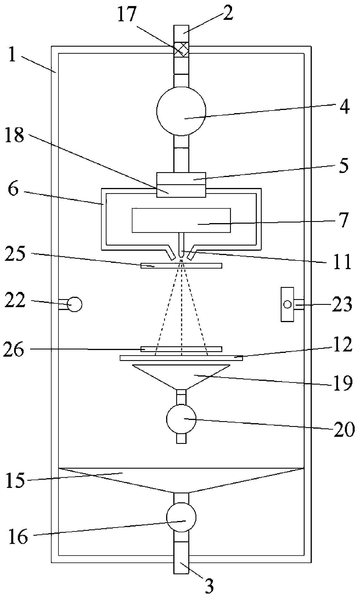 Liquid-spraying spinning device