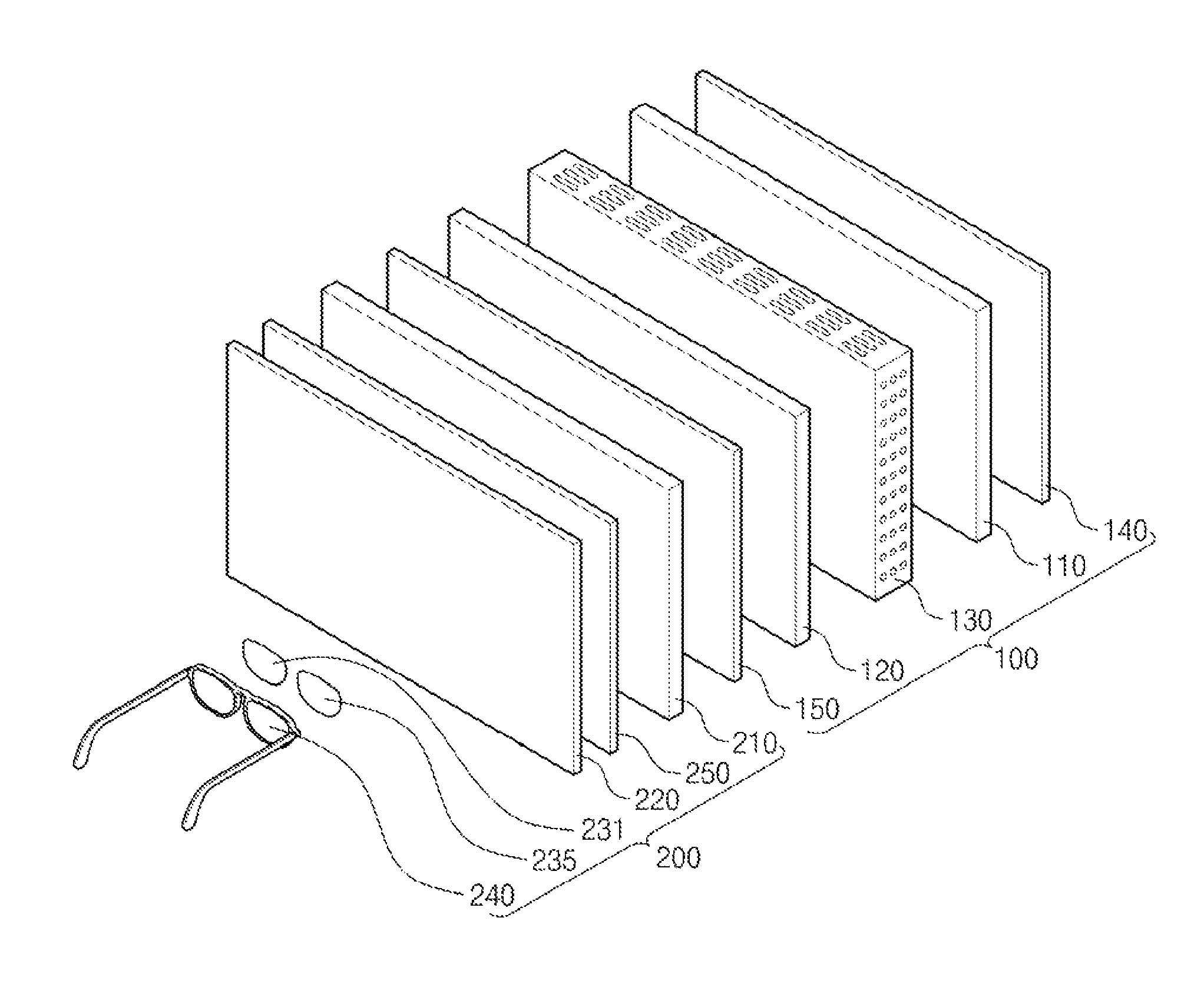 Polarization system and three-dimensional image display apparatus having the same