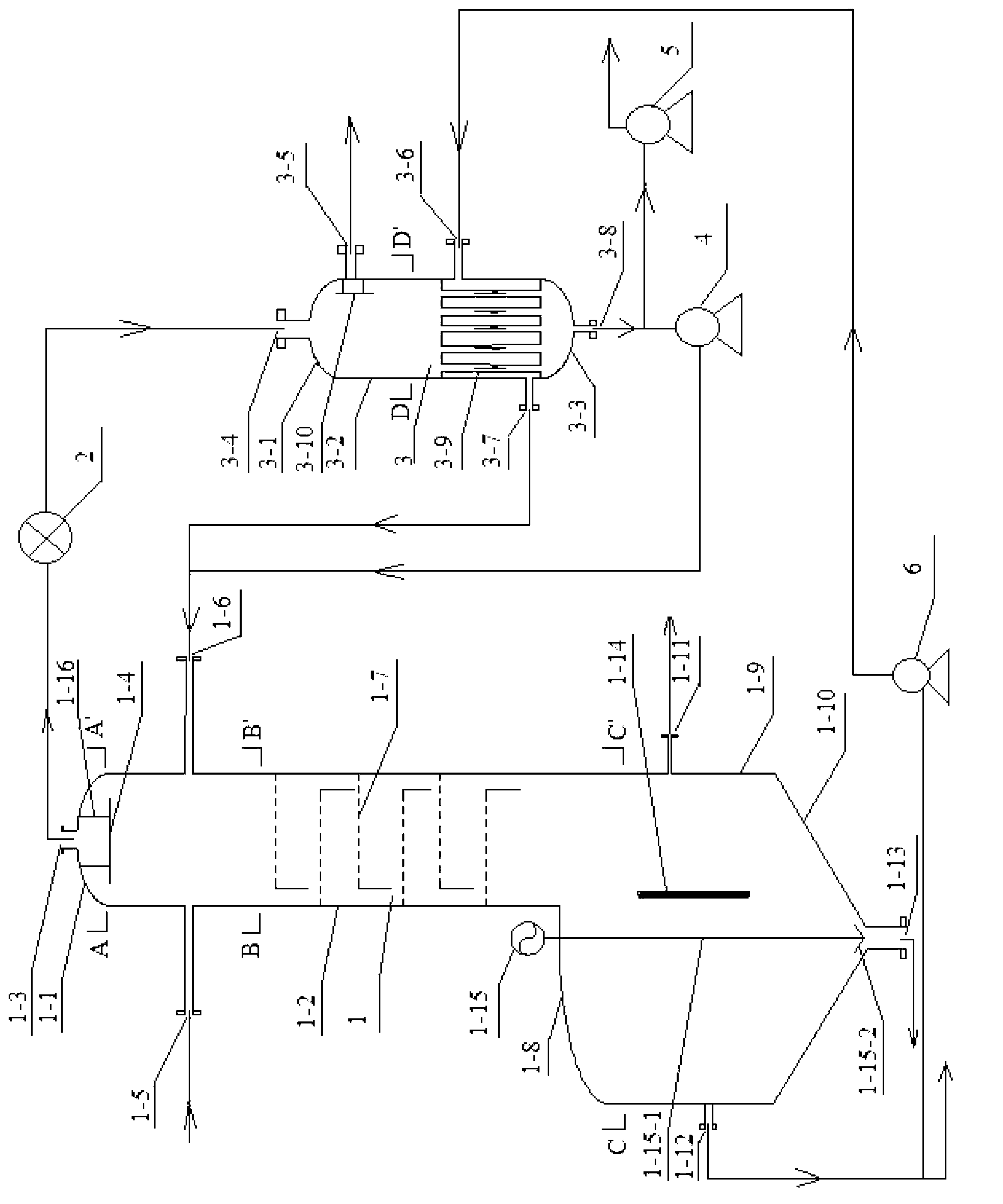 Self-heating heat-pump energy-saving device for lurgi furnace gasification sewage and method for sewage pretreatment with device