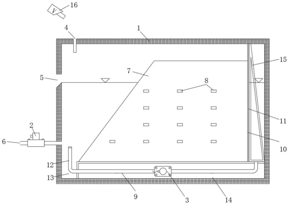 Centrifugal model test device and method for simulating reservoir bank slope instability induced by water level fluctuations