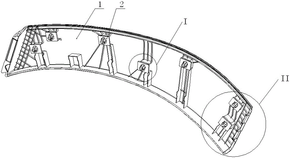 Rear wheel brow structure for automobile hub