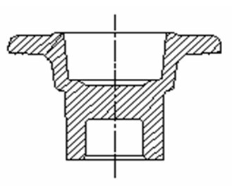 Closed-extrusion and molding method of flange