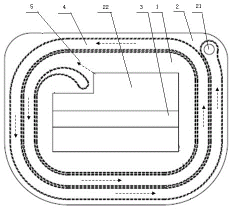 Suction type suture packaging clamp and winding process thereof