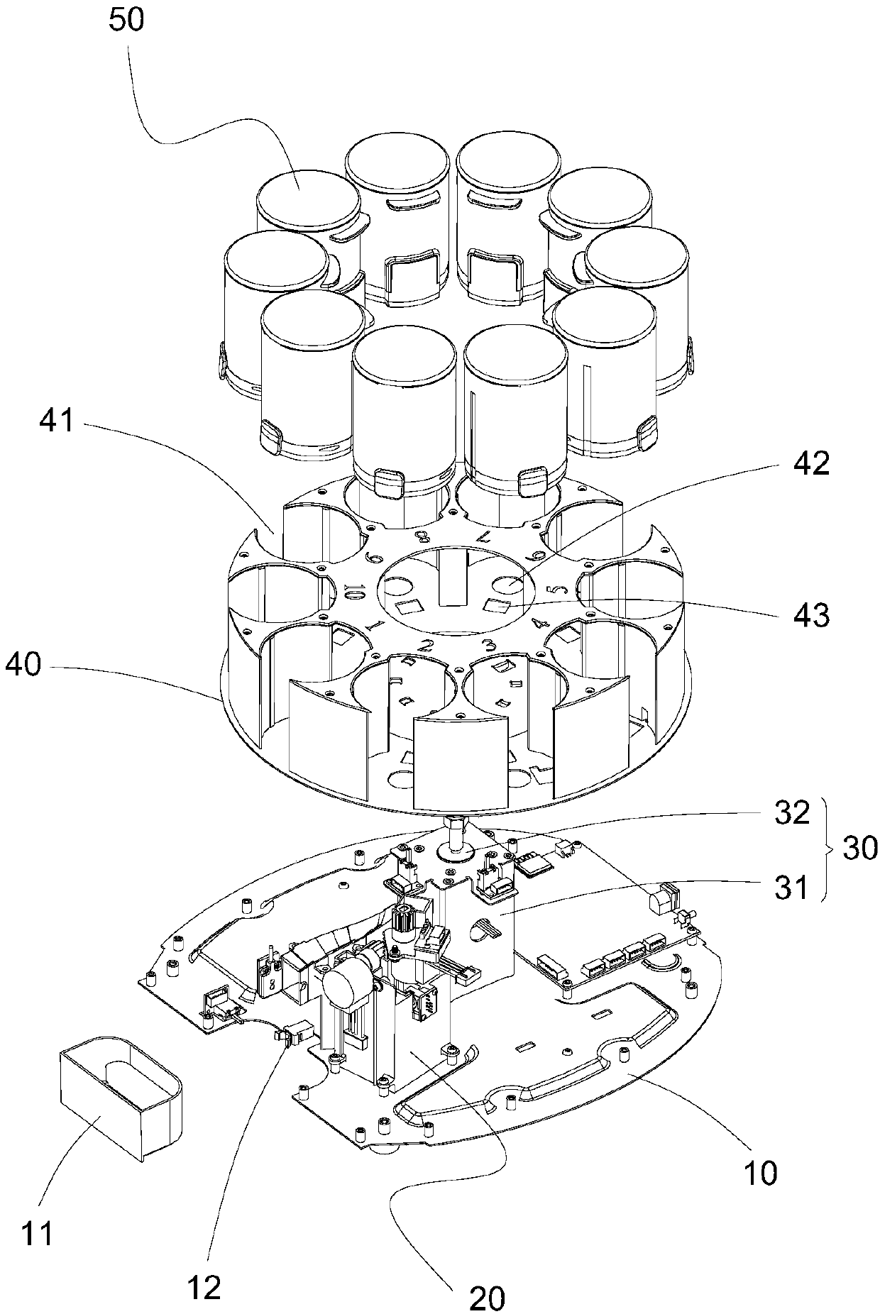 Dispensing machine for solid medicines