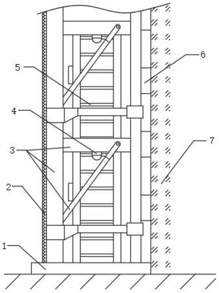 Attached lifting scaffold for high-rise building