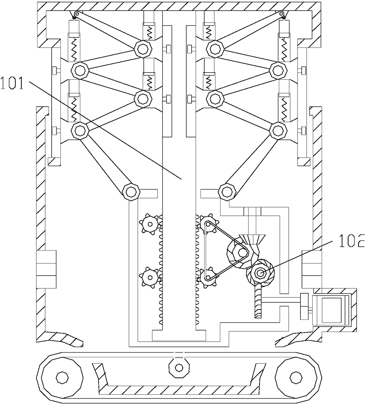 Underground tunnel construction device