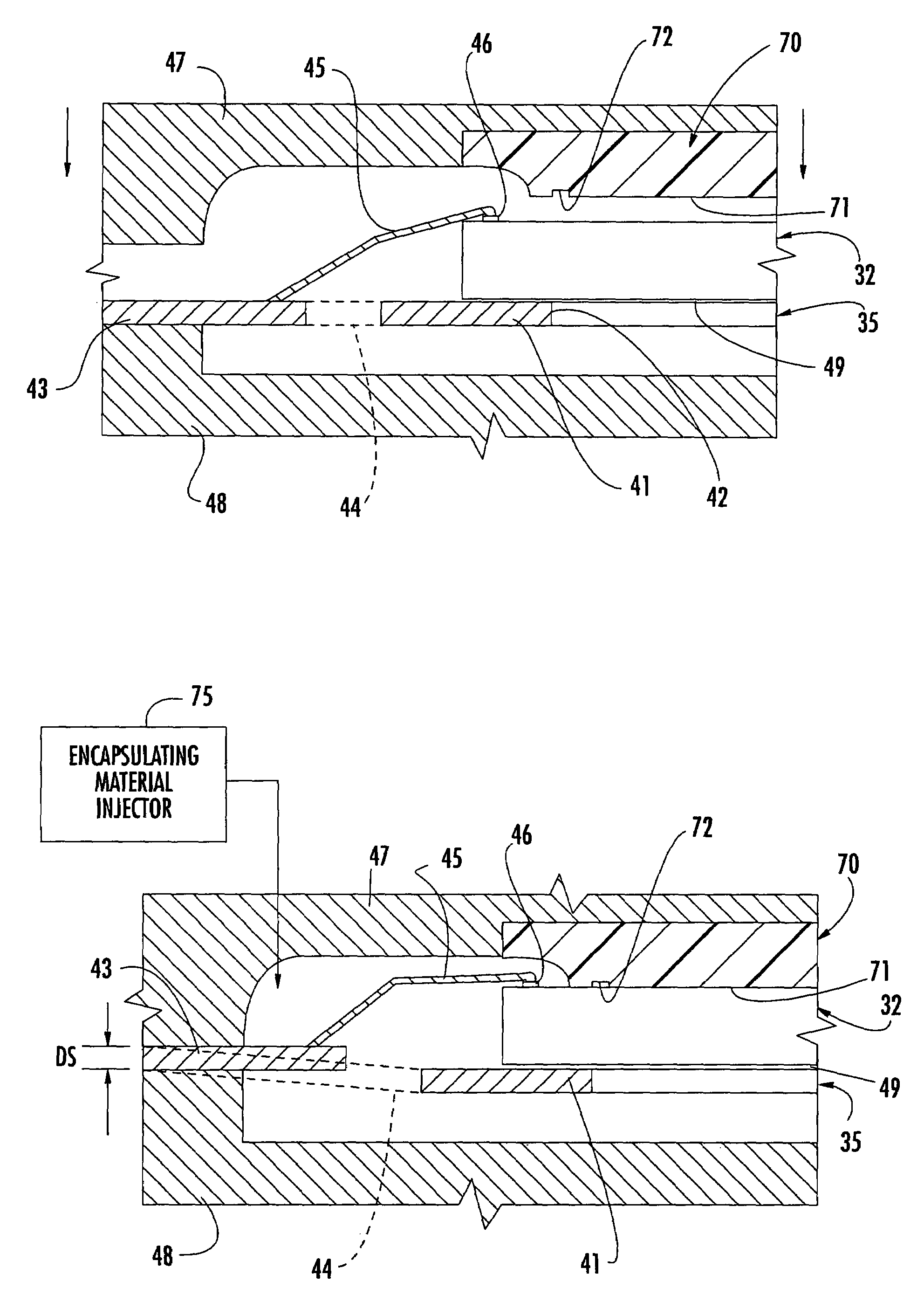 Methods and apparatus for making integrated circuit package including opening exposing portion of the IC