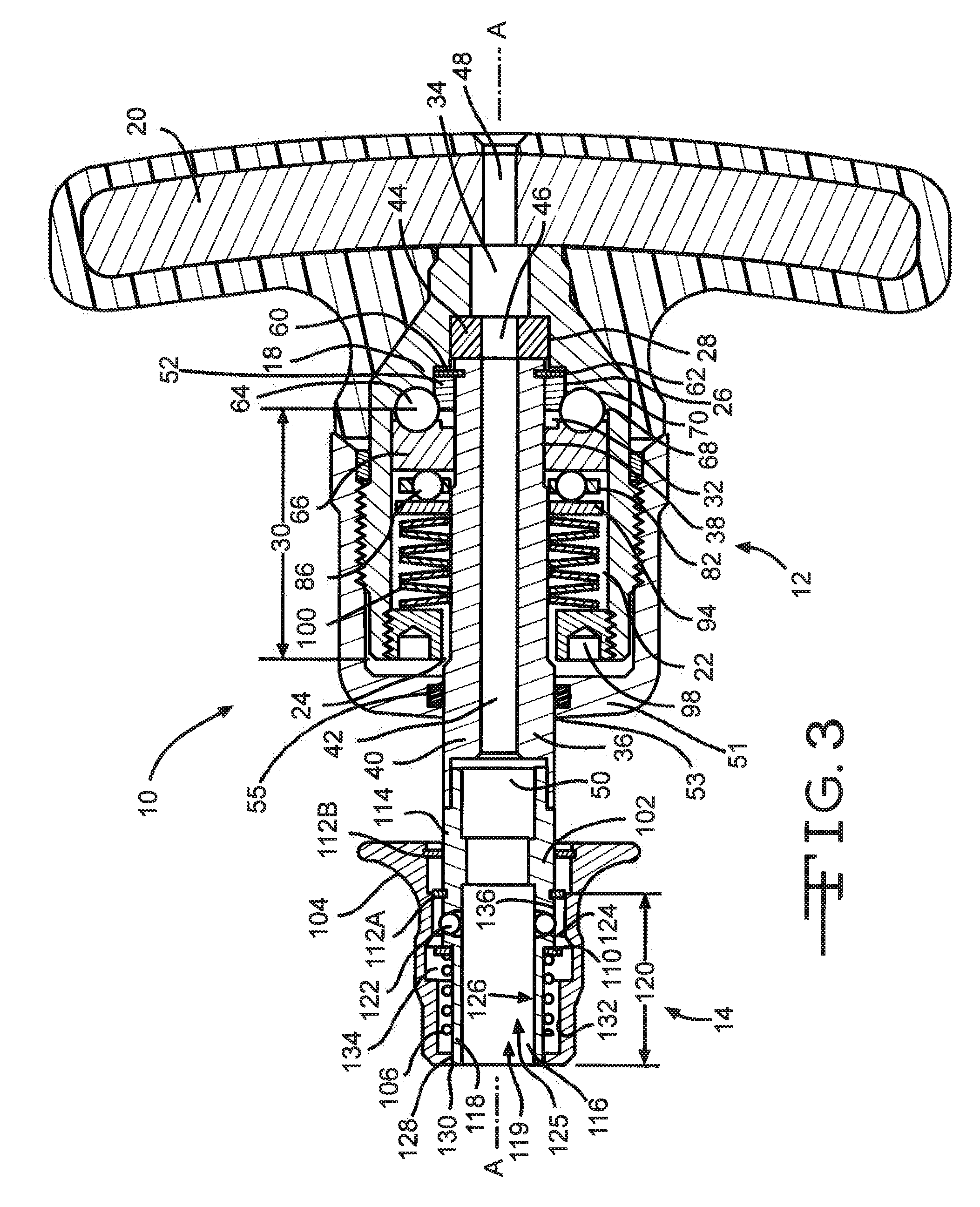 Torque limiting mechanism with lock bushing