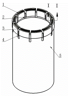 Casing gas containing hole impregnated diamond bit for geological exploration and manufacturing process