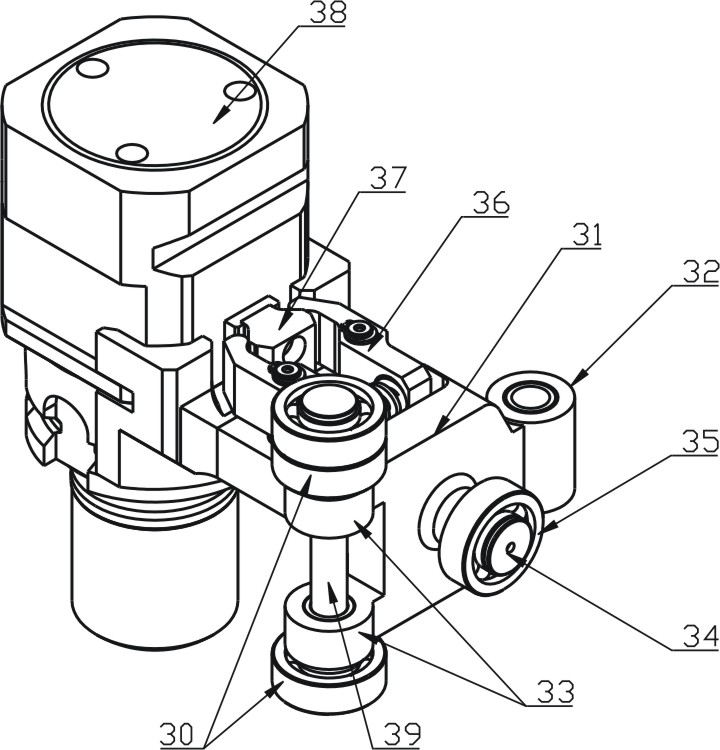 Knife pouch push-out type chain type tool magazine