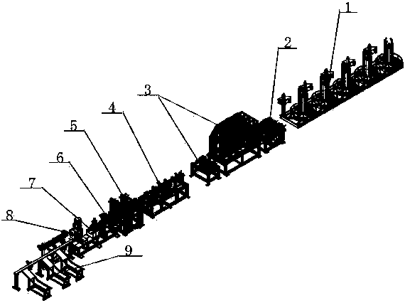 Full-automatic production line for steel bar truss