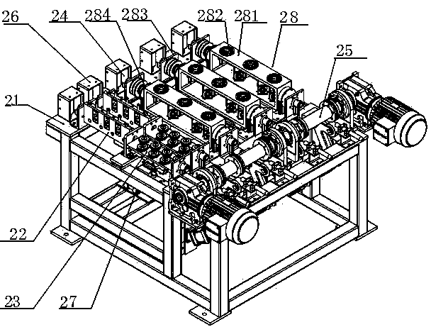 Full-automatic production line for steel bar truss