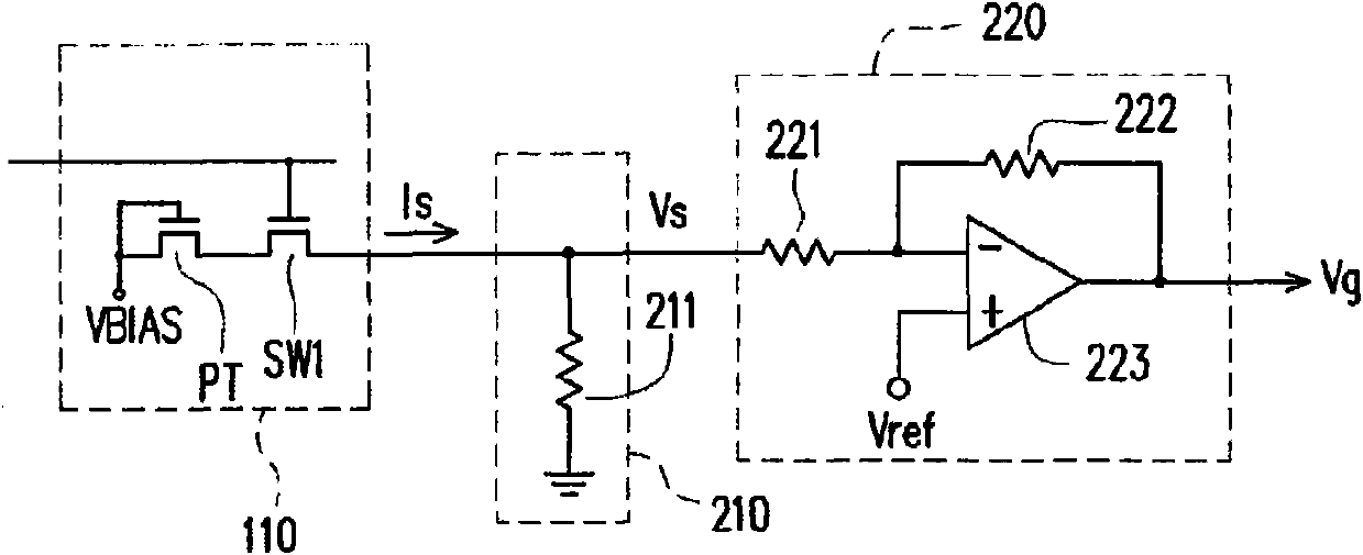 Reading device for current type touch panel