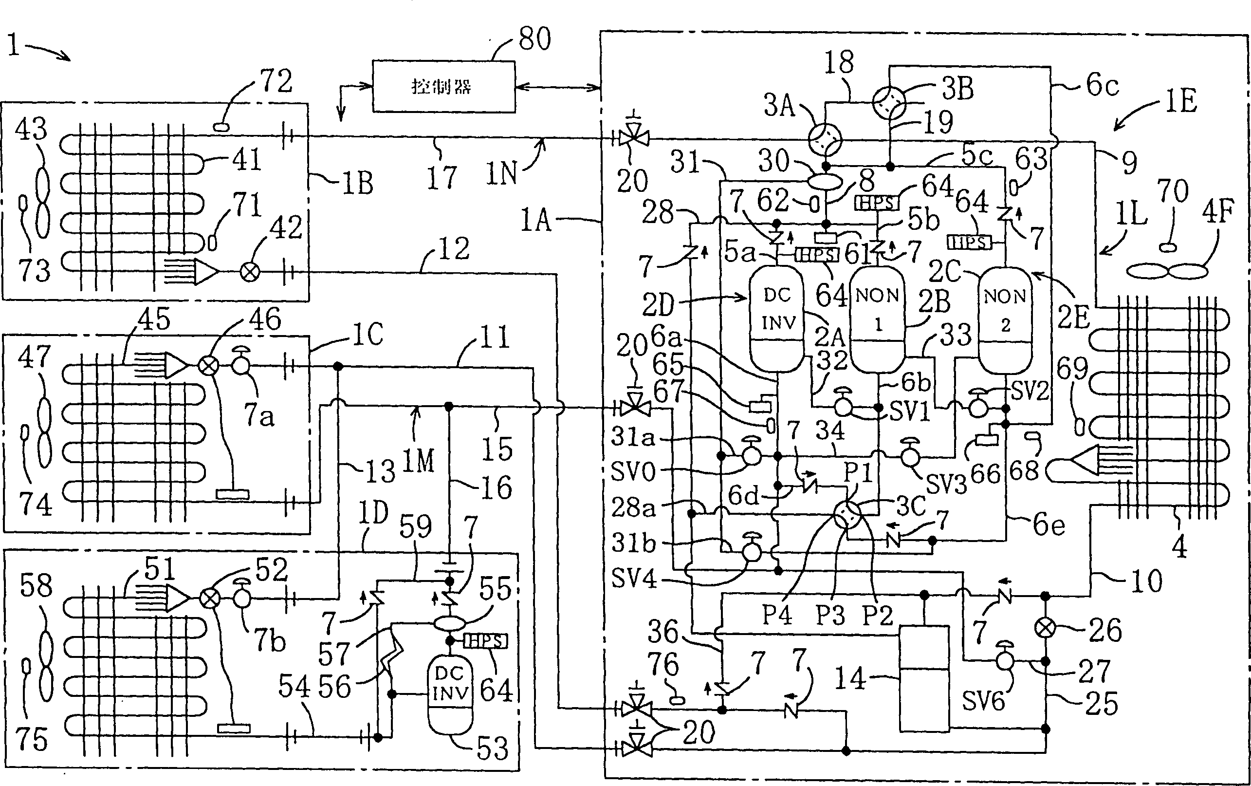 Refrigerating device