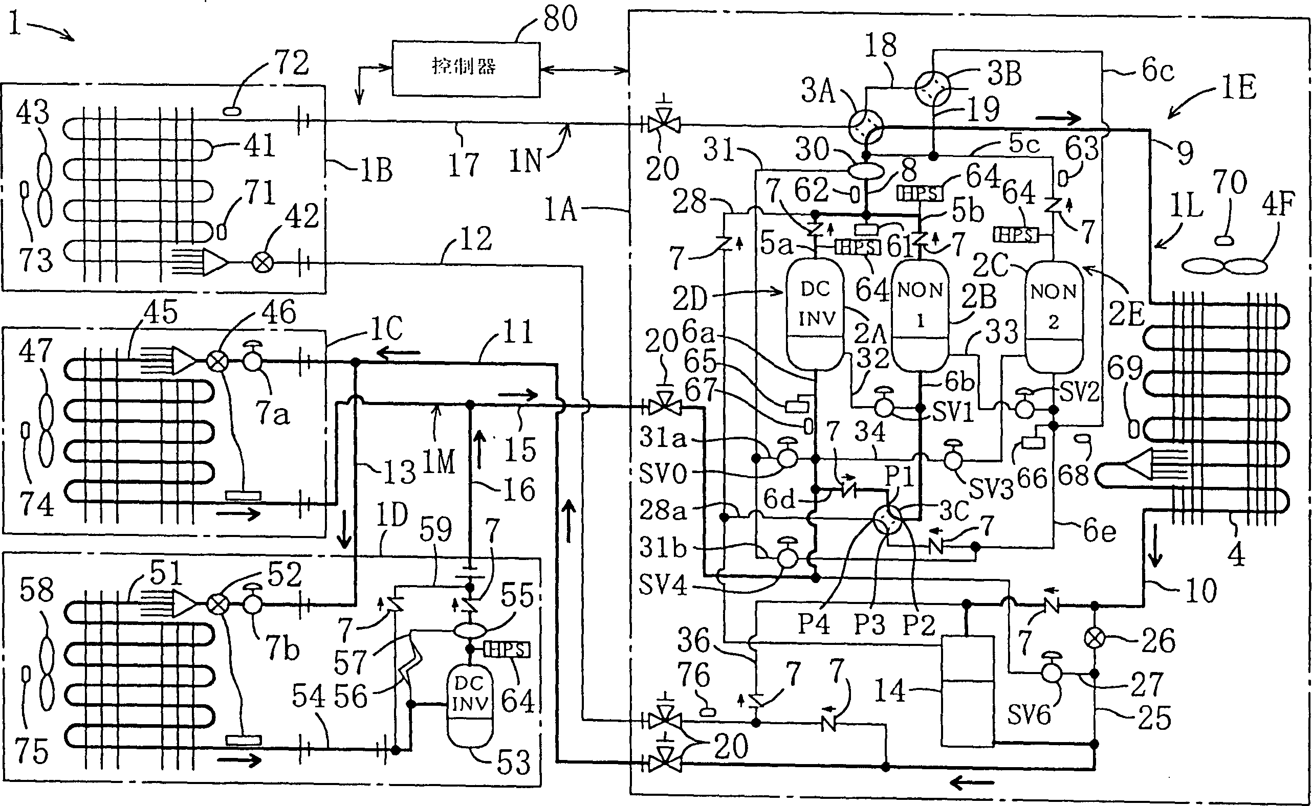 Refrigerating device