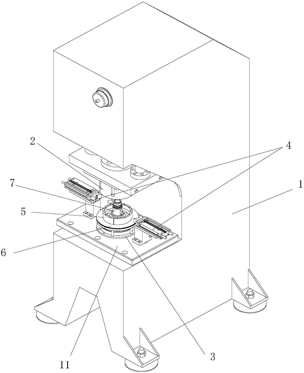 Rotor support shaft-pressing tool