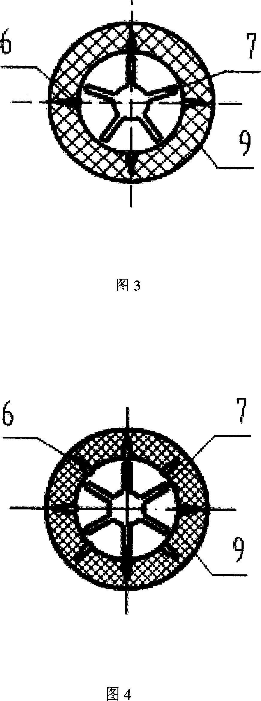 Device for measuring flux by turbine method, the method and its uses