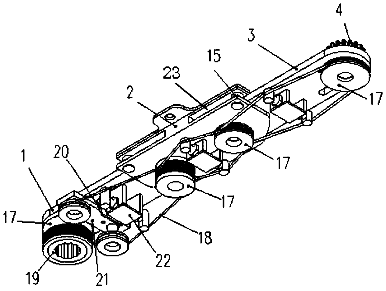 Bolt assembling and dismantling mechanical wrench for transmitting large torque in long and narrow space