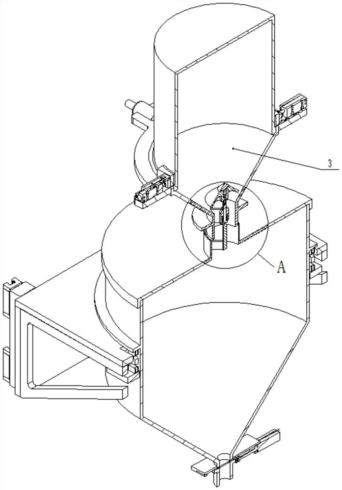 An auxiliary feeding device for filling energetic materials in rubber molds