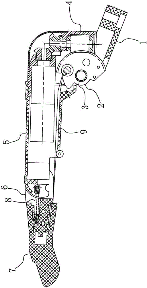 Proximal interphalangeal joint structure of prosthetic finger