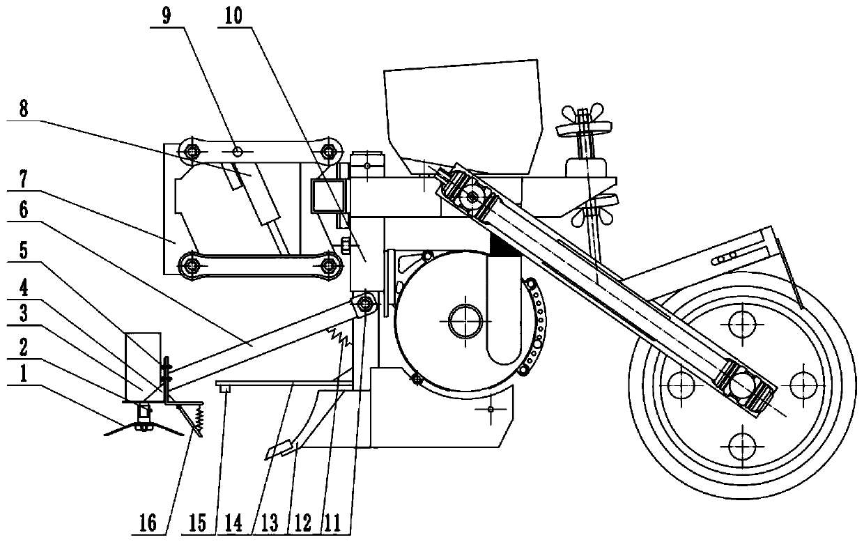 Intelligent monitoring device for monosome seeding depth based on corn seeding