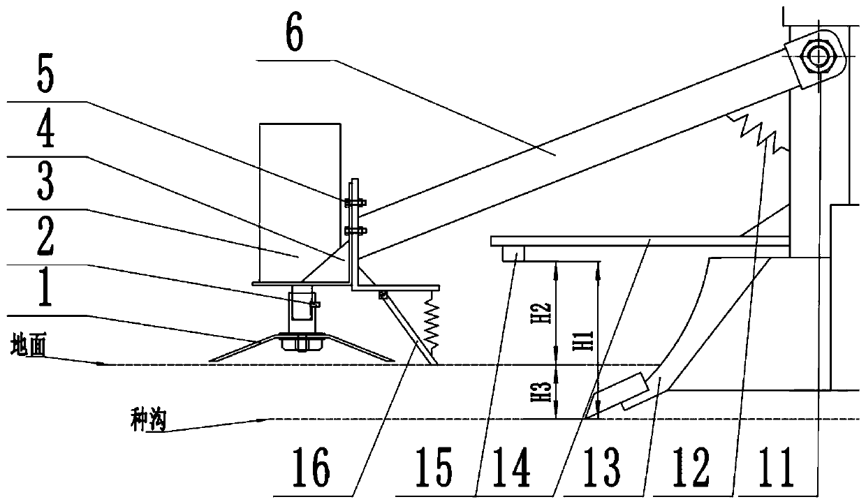 Intelligent monitoring device for monosome seeding depth based on corn seeding