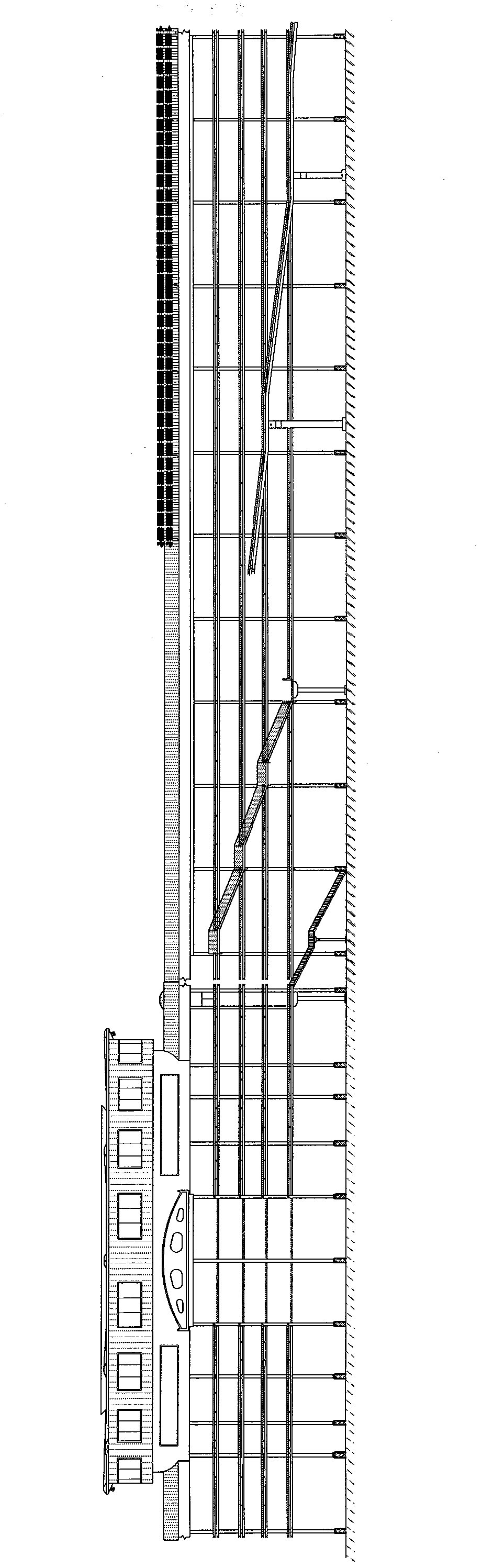 Elevated multilayer stereo steel structure traffic bridge