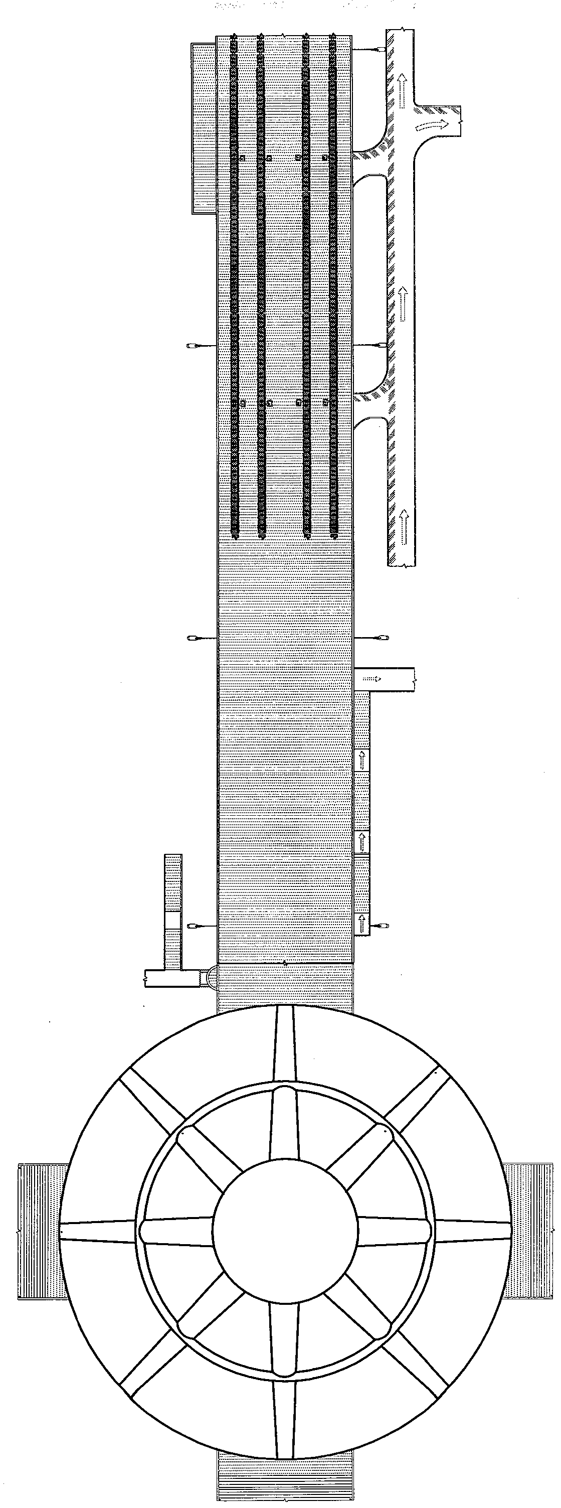 Elevated multilayer stereo steel structure traffic bridge